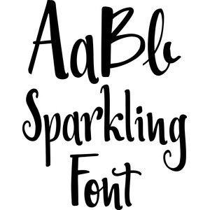 300x300 Sparkling Font Silhouette Design, Silhouettes And Fonts
