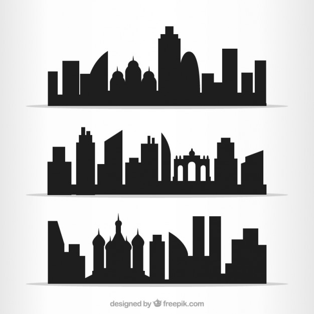 626x626 Cities Outlines Pack Vector Free Download