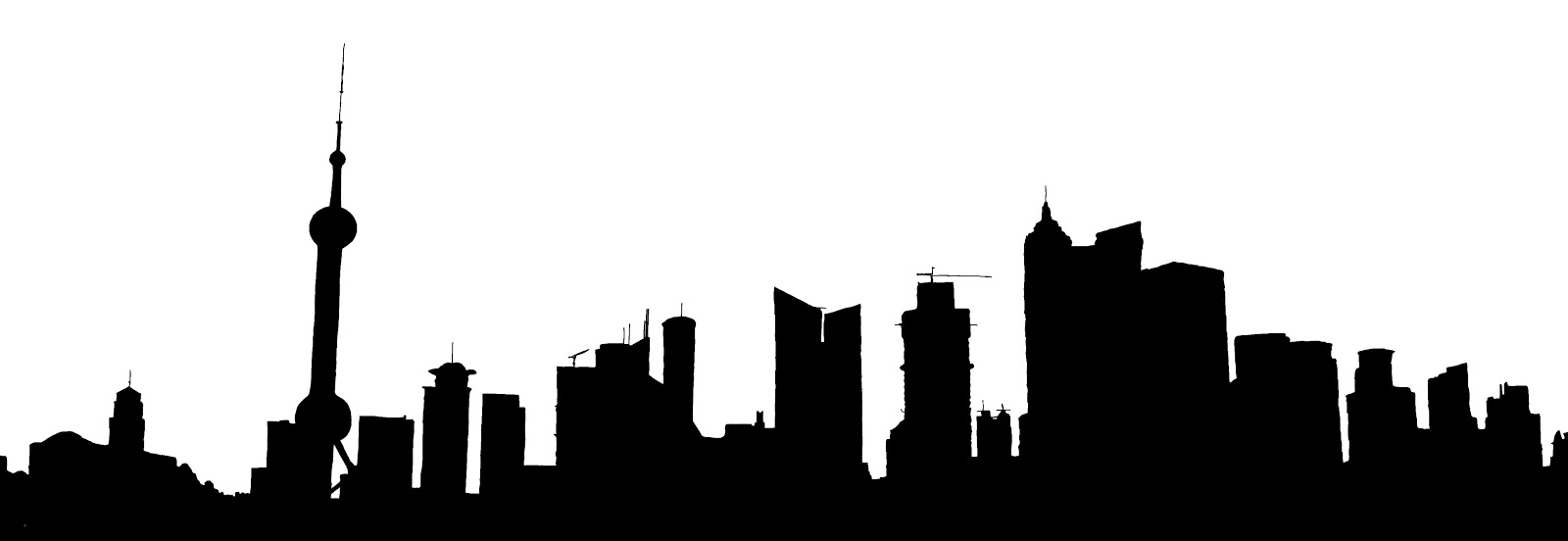 1600x552 Stock Pictures Shanghai Skyscraper Sketches And Silhouette