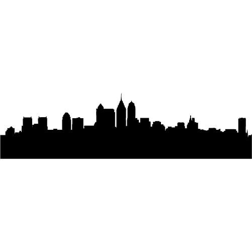 501x501 City Skyline Landscape Silhouette Vector Set Free Vector
