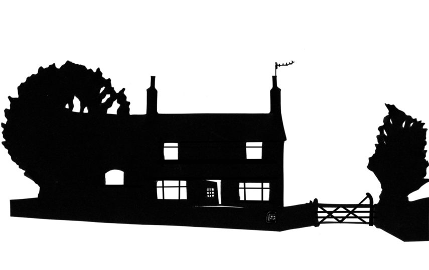 855x540 Mixed Media Silhouettes Of Buildings