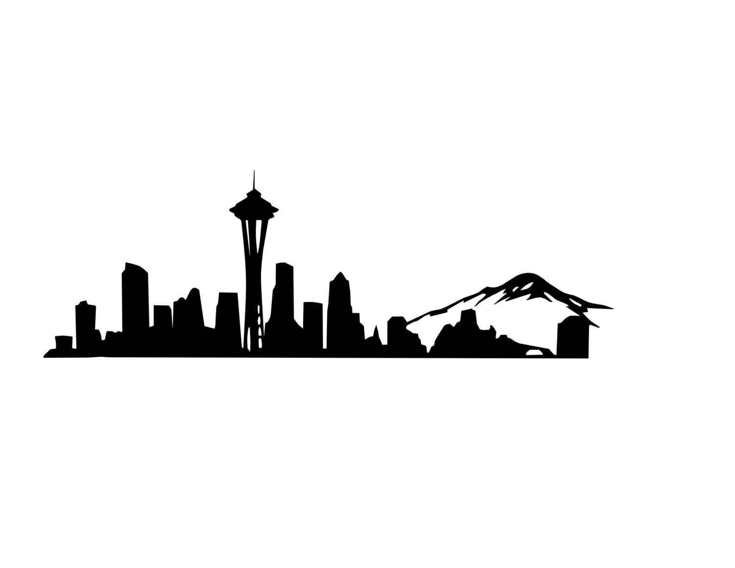 1500x1159 Image Result For Seattle Skyline Silhouette Clip Art With Windows
