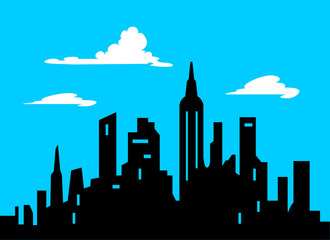 330x240 Night City Skyline Background