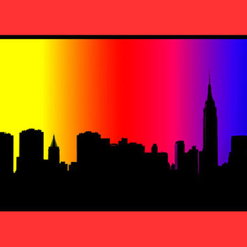 354x354 Best New York Skyline Silhouette Wall Art Products On Wanelo