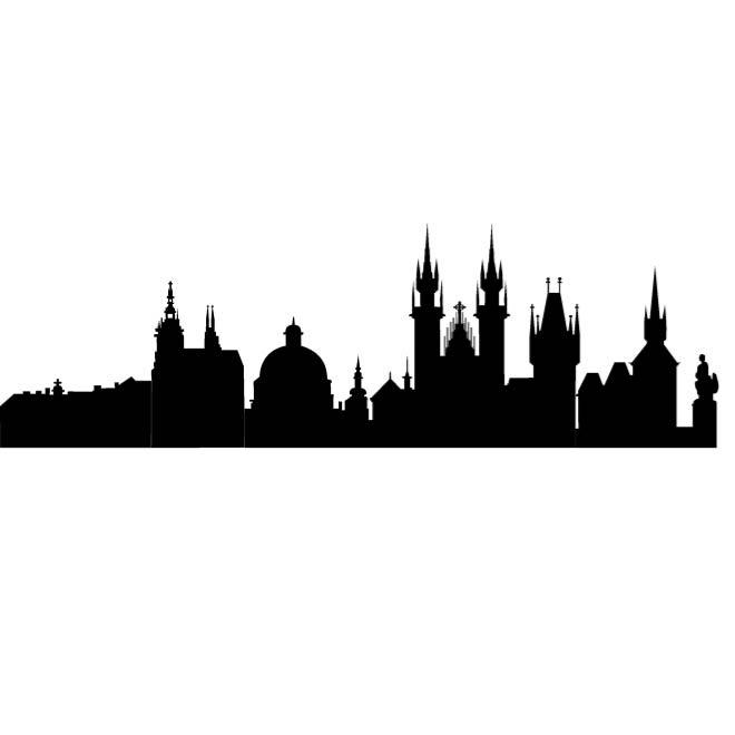 660x660 Prague City Silhouette