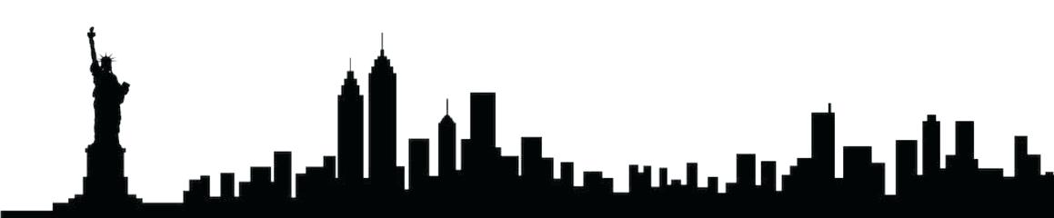 1159x240 New York Skyline Silhouette
