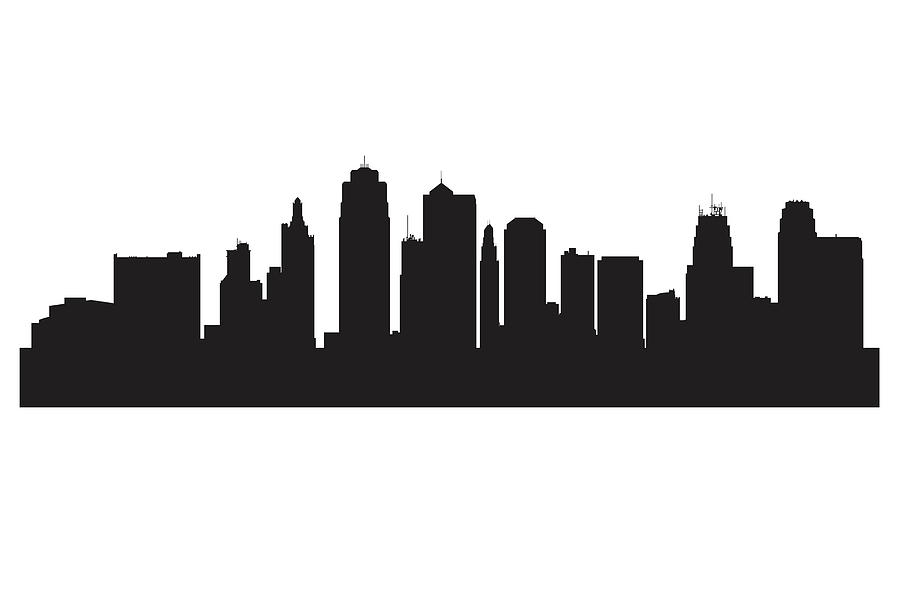 900x600 Kansas City Skyline Silhouette Digital Art By Anna Maloverjan