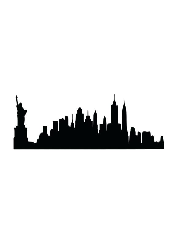 570x806 New York Skyline Silhouette Also Vector Part Of The New Skyline