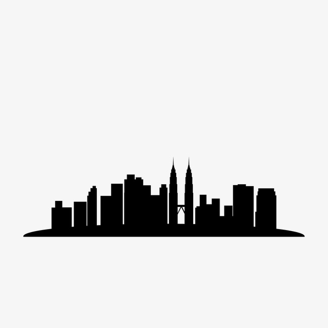 650x650 Silhouette Of City Building, Silhouette Vector, City Vector