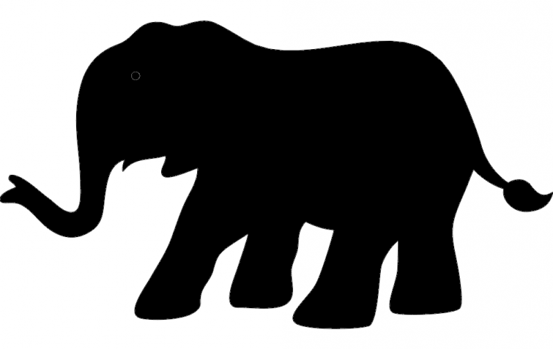 800x505 Elephant Silhouette Vector Dxf File Free Download