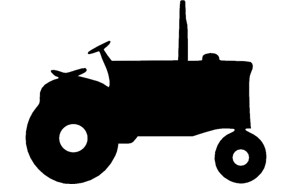 1002x633 Tractor Silhouette Dxf File Free Download