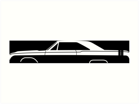 549x413 Car Silhouette For 1968 Dodge Dart Gts Enthusiasts Art Prints By