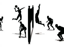 220x165 Animated Volleyball Volleyball Silhouette Stock Footage Video