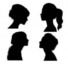 236x224 Female Silhouette Vectors, Coreldraw (.cdr) Files Free Download