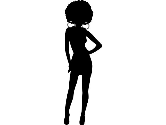 570x428 Black Woman Silhouette Fashion Glamour Classy Lady Female