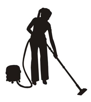 295x330 Cleaning Lady Silhouette 1 Decal Sticker