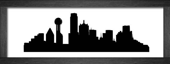 570x214 Dallas Skyline Silhouette Vector Mydrlynx