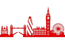 220x147 Buy City Skyline Decal And Get Free Shipping