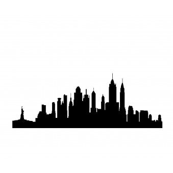 339x339 New York Skyline Skyline Silhouette, Silhouette Vinyl And Vinyl