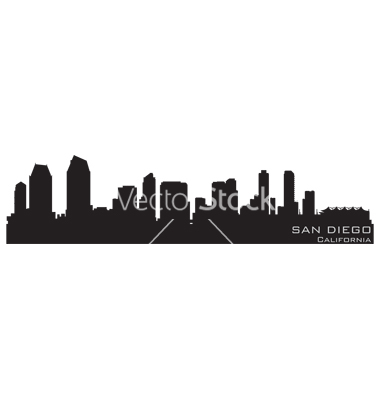 380x400 San Diego Skyline Clipart