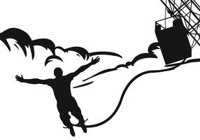286x200 Bungee Jumping Silhouettes Vector