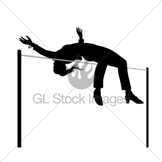 325x325 Businessman High Jump Silhouette Gl Stock Images