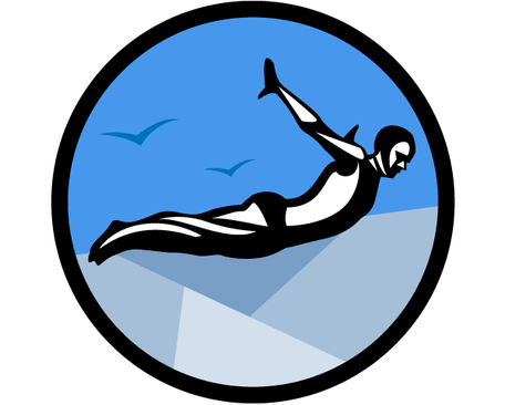 456x366 Cliff Diver, Clip Art