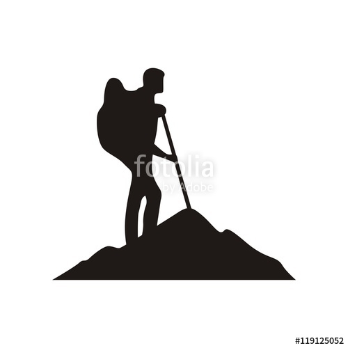 500x500 Mountain Climber Logo Vector Stock Image And Royalty Free Vector