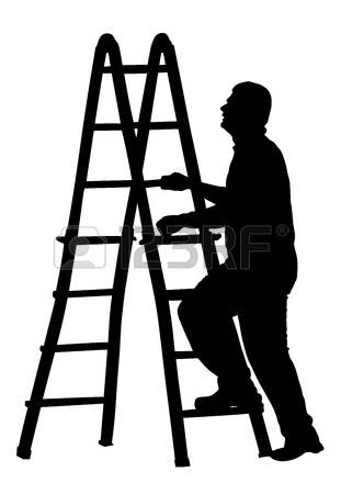 311x450 Clipart Climbing Laddar Silhouette