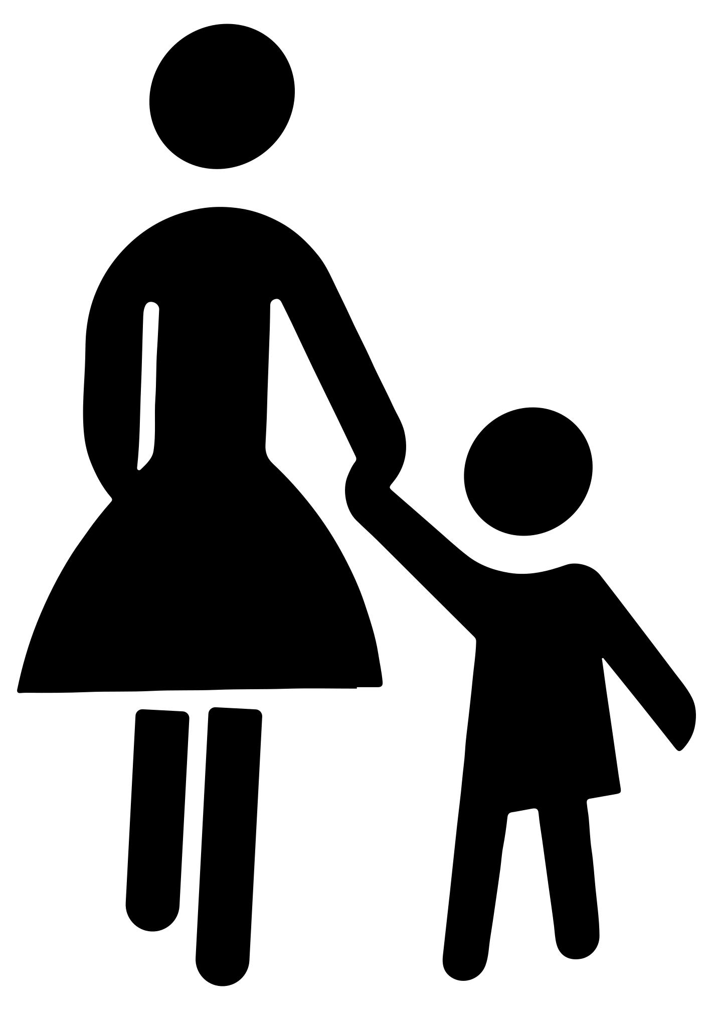 1420x2010 Mother And Child Holding Hands Silhouette Clipart