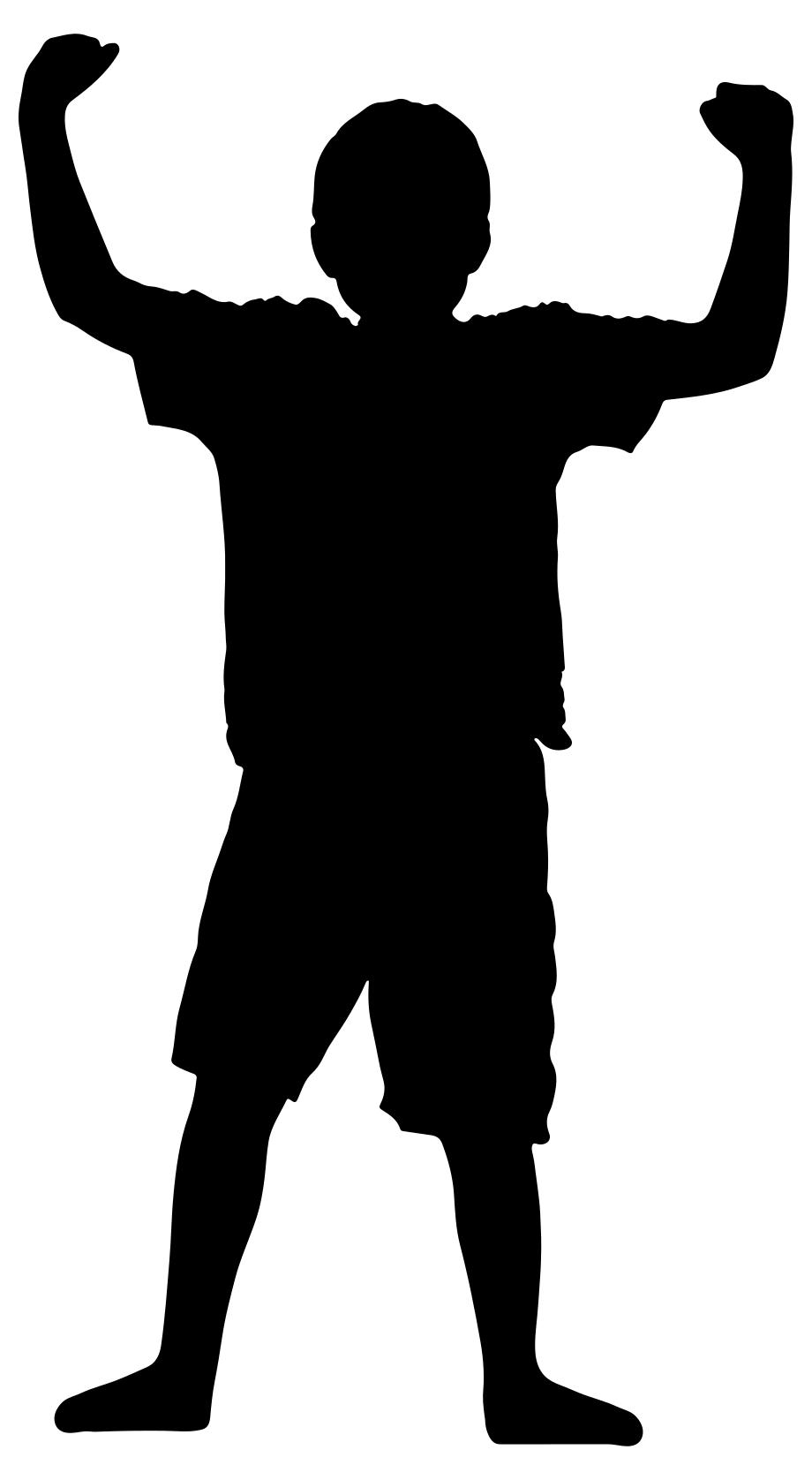 920x1676 Victory Boy Silhouette Clipart