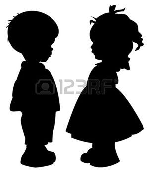 311x350 Silhouette The Two Silhouette Of A Boy And Girl Transfery
