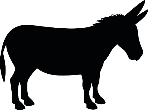481x357 Donkey Clipart Silhouette