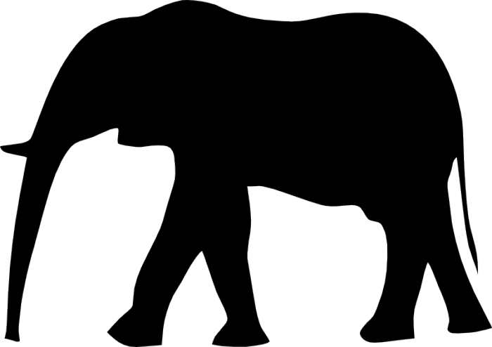 700x494 Elephant Silhouette Clipart
