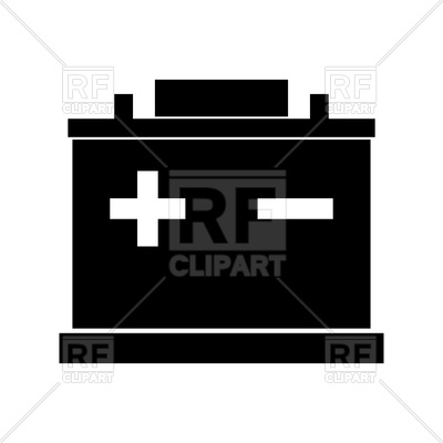 400x400 Car Battery Silhouette Royalty Free Vector Clip Art Image