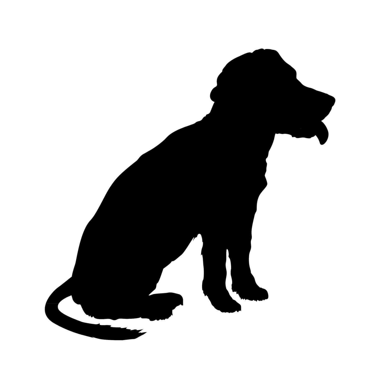 1497x1517 Silhouette Clip Art Clipart Dog Silhouette Pencil And In Color