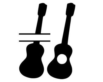 340x270 Guitar Monogram Frames Svg Dxf File Instant Download Silhouette