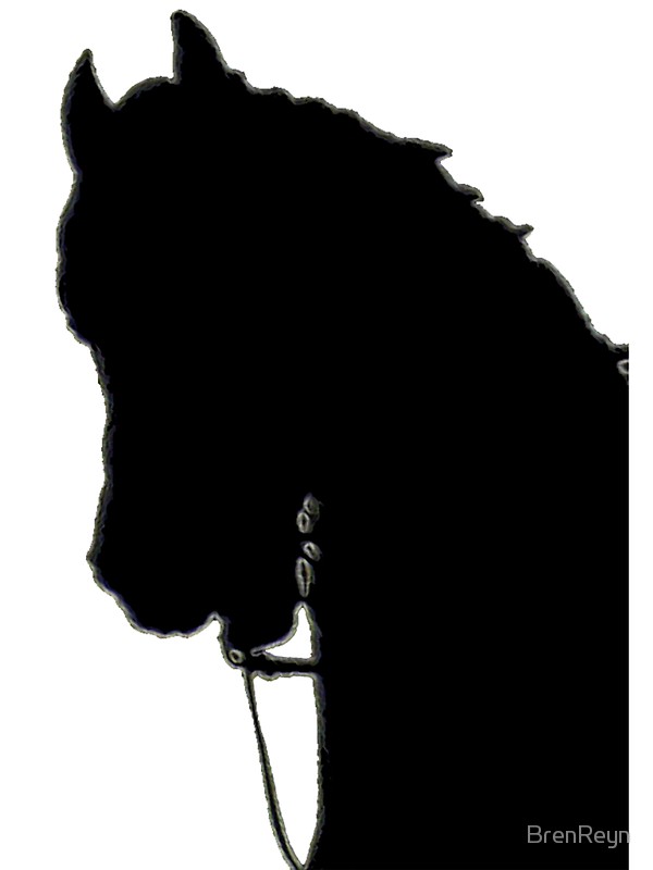 600x800 Horse Head Silhouette Stickers By Brenreyn Redbubble