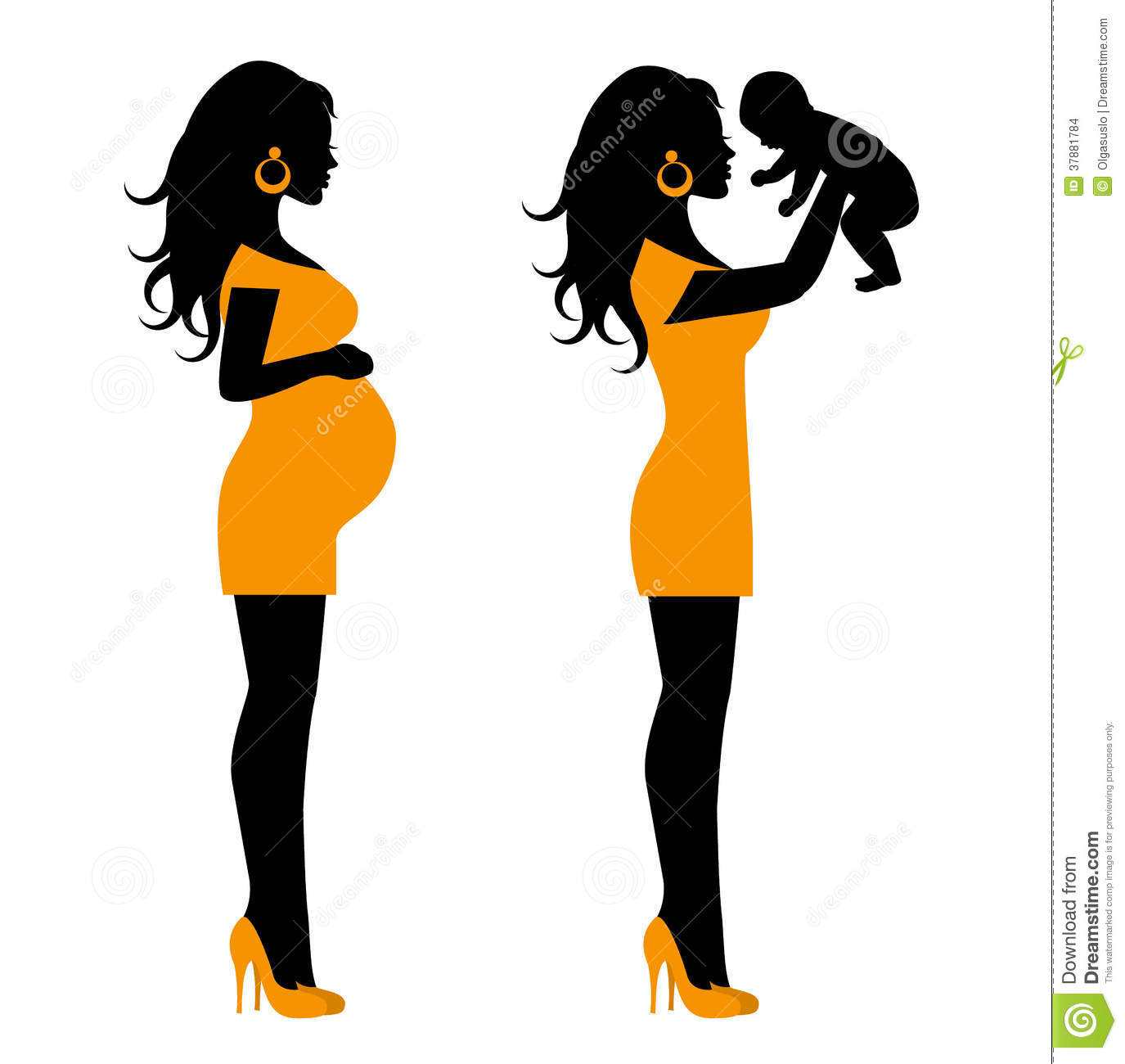 1375x1300 Pregnant Mom Silhouette Clip Art