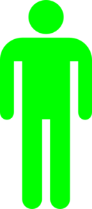 132x299 Man Silhouette Green Clip Art