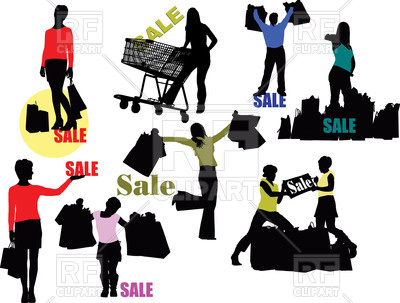 400x303 Shopping People Silhouettes