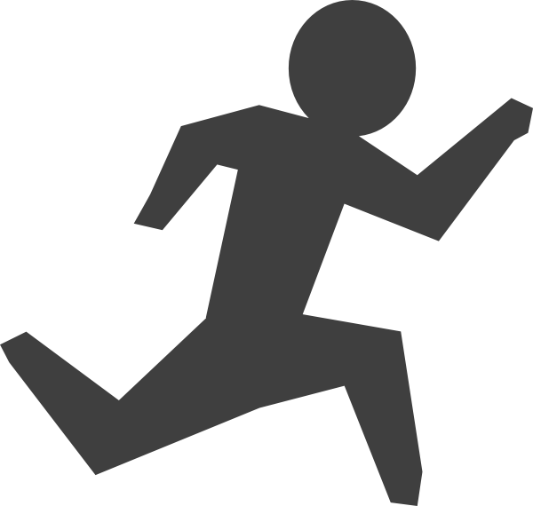 600x570 Clipart Guy Running Gray Man Clip Art At Clker Com Vector Online