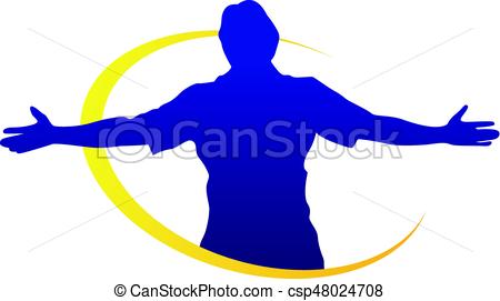 450x271 Man With Arms Wide Open Silhouette Vector Clipart