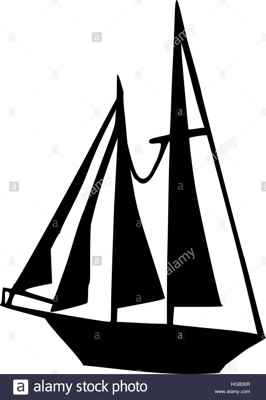 925x1390 Big Sailing Boat Silhouette Stock Vector Art Amp Illustration