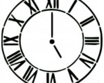 340x270 Clock Stencil Etsy