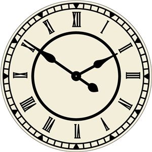 300x300 3414 Clock Silhouettte Clocks, Clock Faces