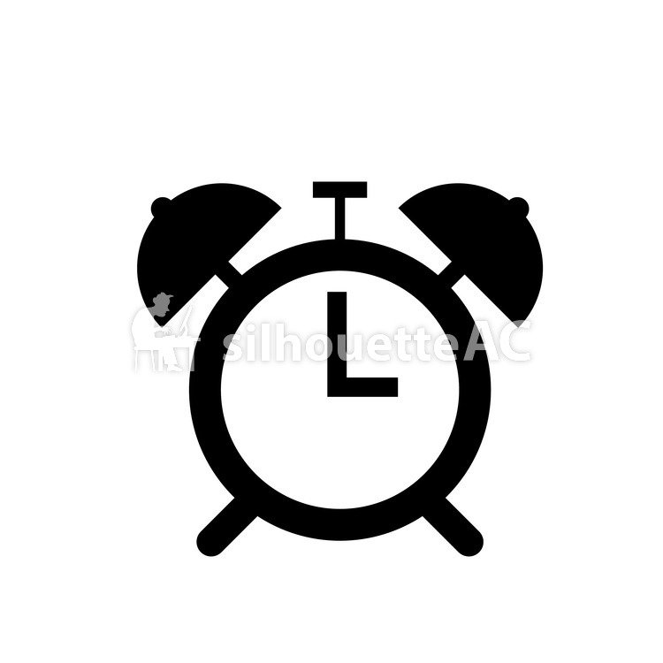750x750 Free Silhouette Vector Alarm, Alarm Clock