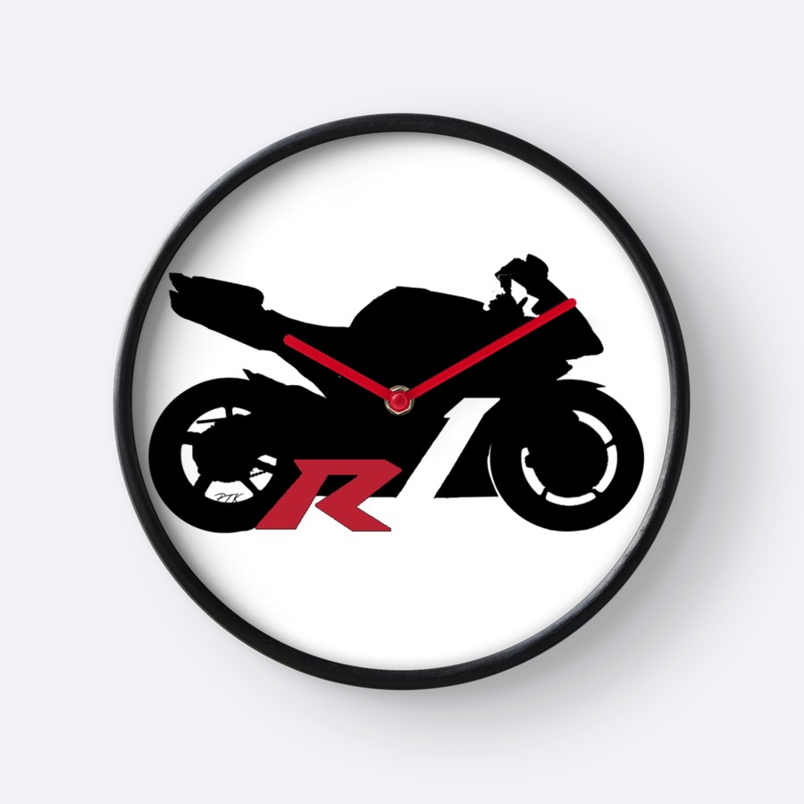 900x900 R1 Silhouette Clocks By Ptkdesigns Redbubble