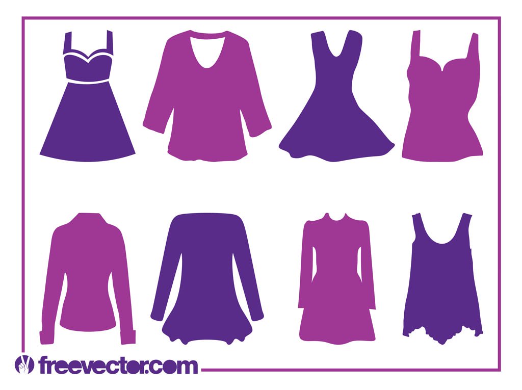 1024x765 Women's Clothes Silhouettes Vector Art Amp Graphics