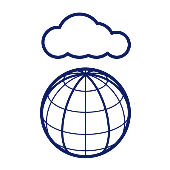 570x570 Globe Cloud Silhouette Svg Clipart Cut Files Eps Pdf Png Dxf